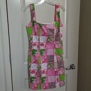 Lilly Pulitzer Plaid Print Patchwork dress